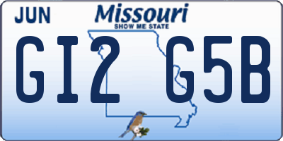 MO license plate GI2G5B