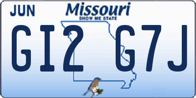 MO license plate GI2G7J