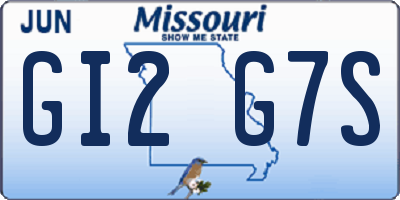 MO license plate GI2G7S