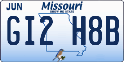 MO license plate GI2H8B