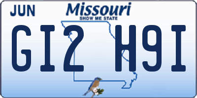 MO license plate GI2H9I