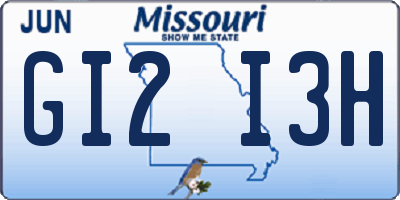 MO license plate GI2I3H