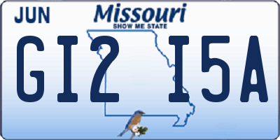 MO license plate GI2I5A