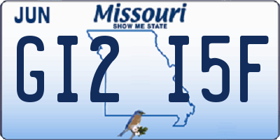 MO license plate GI2I5F