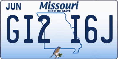 MO license plate GI2I6J