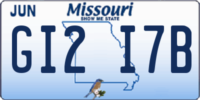 MO license plate GI2I7B