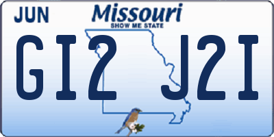 MO license plate GI2J2I