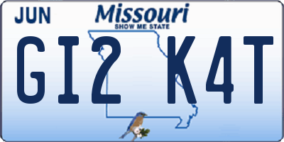 MO license plate GI2K4T