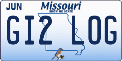MO license plate GI2L0G