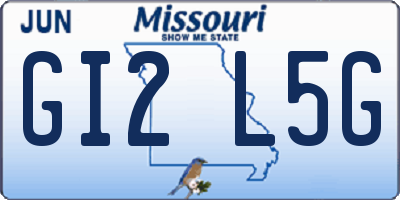 MO license plate GI2L5G