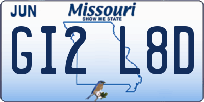 MO license plate GI2L8D