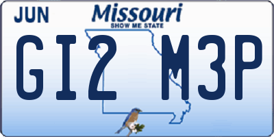 MO license plate GI2M3P