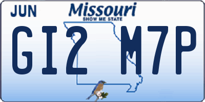 MO license plate GI2M7P