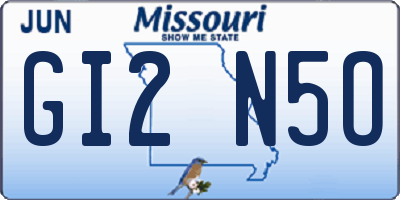 MO license plate GI2N5O