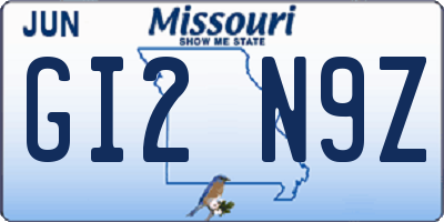 MO license plate GI2N9Z