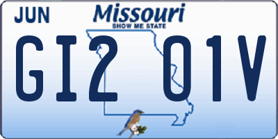 MO license plate GI2O1V