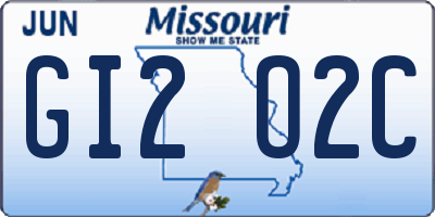 MO license plate GI2O2C