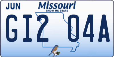 MO license plate GI2O4A