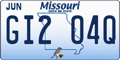MO license plate GI2O4Q