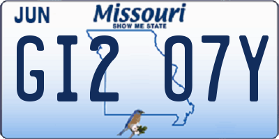 MO license plate GI2O7Y