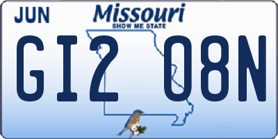 MO license plate GI2O8N