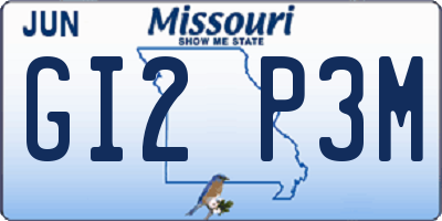MO license plate GI2P3M