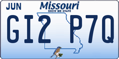 MO license plate GI2P7Q