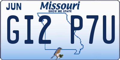 MO license plate GI2P7U