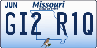 MO license plate GI2R1Q