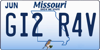MO license plate GI2R4V