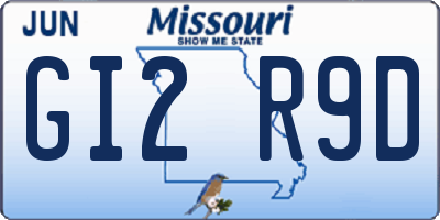 MO license plate GI2R9D