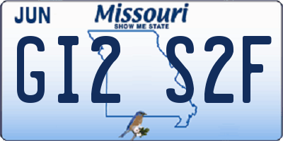 MO license plate GI2S2F