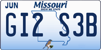 MO license plate GI2S3B