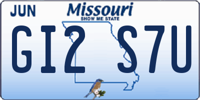 MO license plate GI2S7U