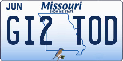 MO license plate GI2T0D