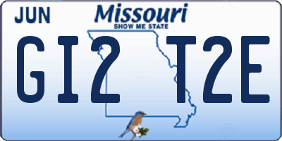MO license plate GI2T2E