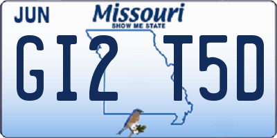 MO license plate GI2T5D
