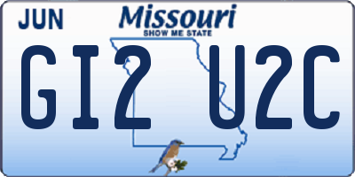 MO license plate GI2U2C