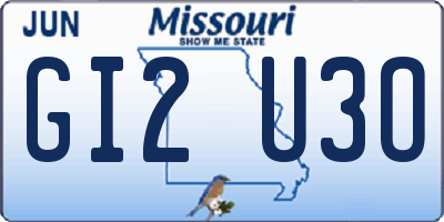 MO license plate GI2U3O