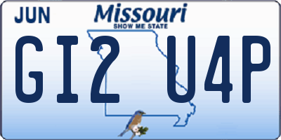 MO license plate GI2U4P