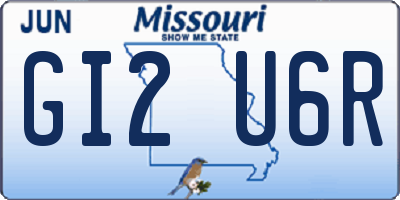 MO license plate GI2U6R