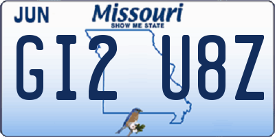 MO license plate GI2U8Z