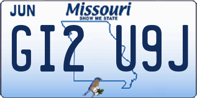 MO license plate GI2U9J