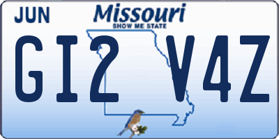 MO license plate GI2V4Z