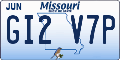 MO license plate GI2V7P