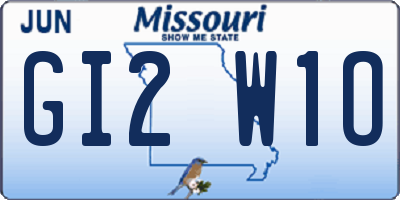 MO license plate GI2W1O