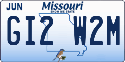 MO license plate GI2W2M