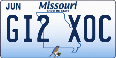 MO license plate GI2X0C