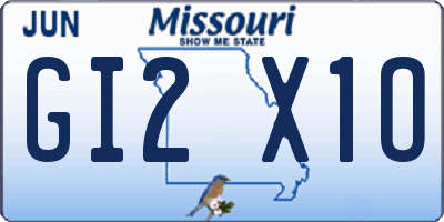 MO license plate GI2X1O