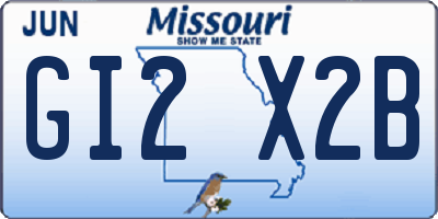 MO license plate GI2X2B